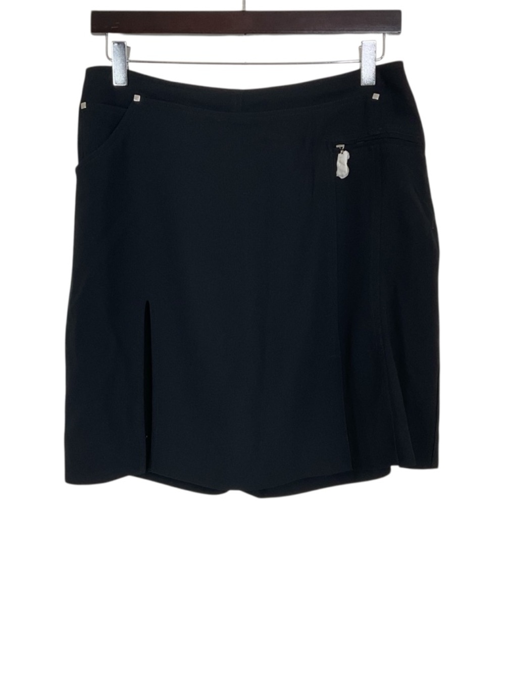 Jamie Sadock Black Skort Shorts Side Slit Size 4